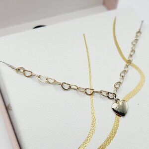 NWT Tabitha Webb Dainty Small Heart 925 Sterling Silver Chain Anklet